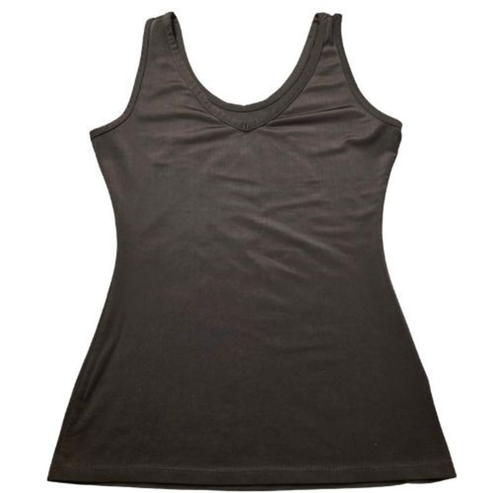 Cinema Etoile M Black Two-Way Reversible Stretch Camisole Layering V Scoop Neck